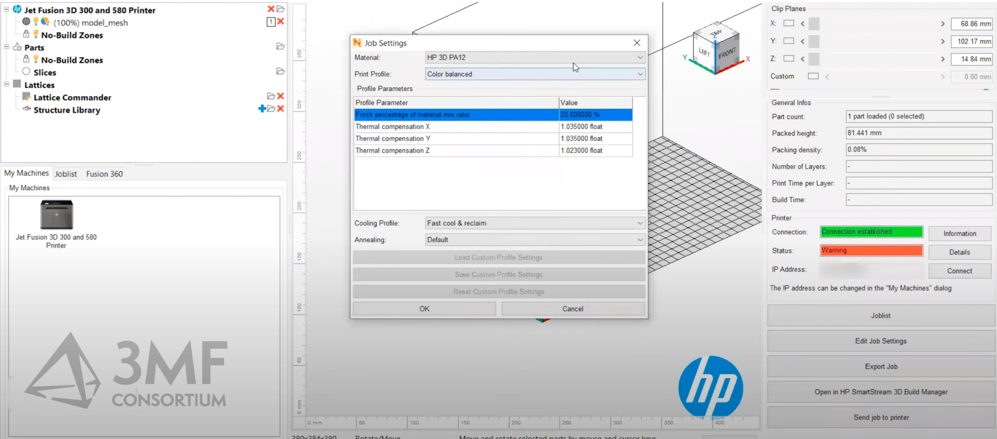 Direct Export from Netfabb to HP MJF 3D Printing with 3MF (Video)