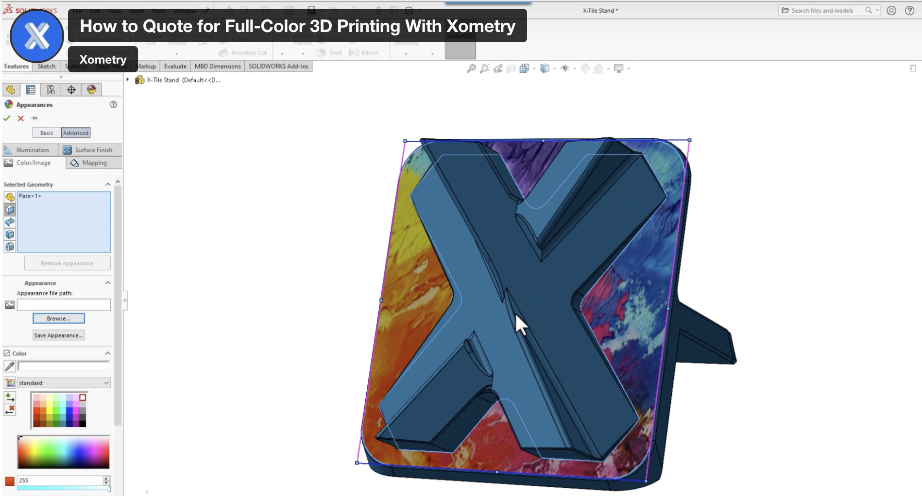 How to Prepare 3MF for Full Color 3D Printing with Xometry from SOLIDWORKS